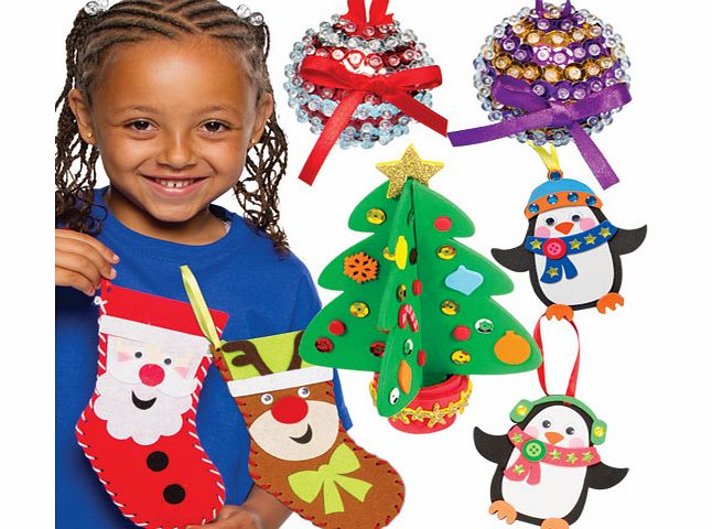 Yellow Moon Christmas Decorations Pack - Each