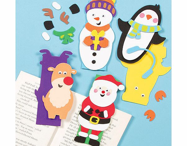 Christmas Foam Bookmark Kits - Pack of 4