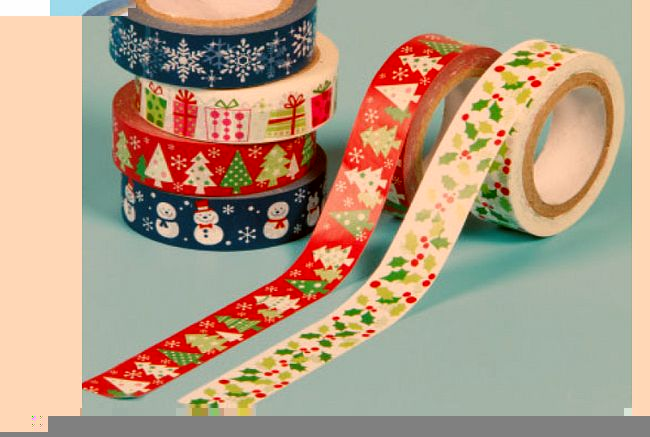 Christmas Self-Adhesive Tapes - Pack of 6