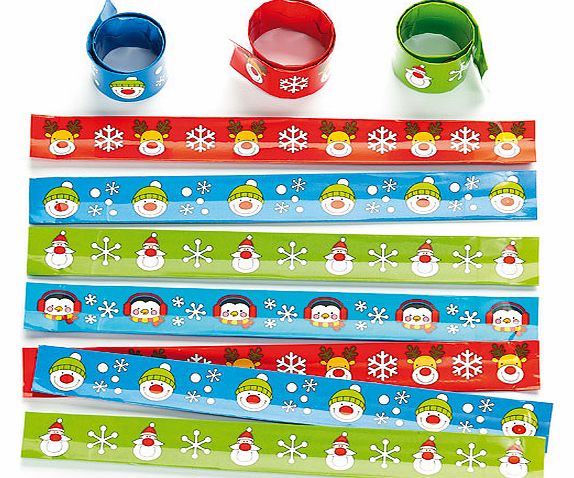 Yellow Moon Christmas Snap-on Bracelets - Pack of 4