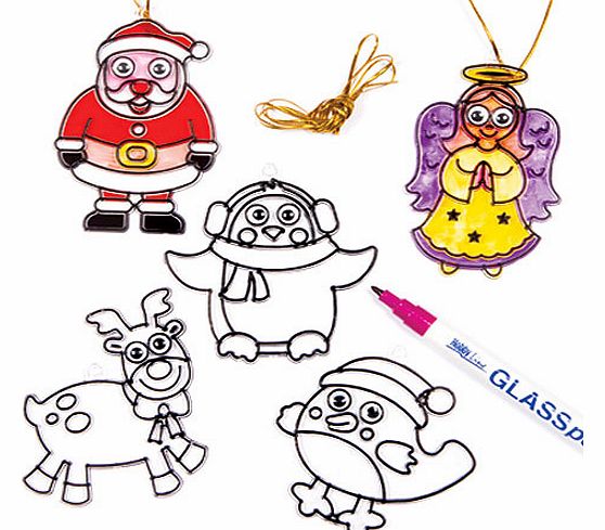 Christmas Wiggle-Eye Stained Glass Decorations -