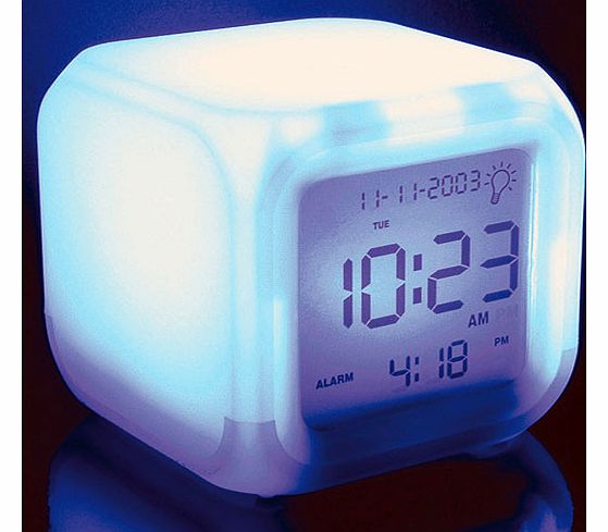 Yellow Moon Colour Change Alarm Clock - Each