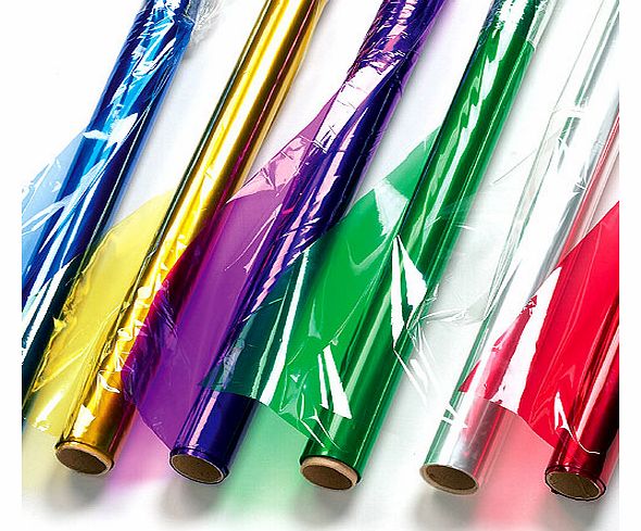 Yellow Moon Coloured Cellophane Craft Rolls - Box of 6 rolls