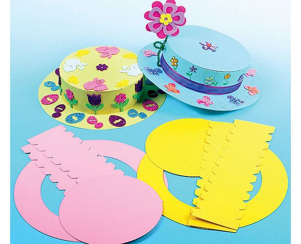 Coloured Easter Bonnet Kits - Pack of 3