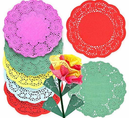 Yellow Moon Coloured Paper Doilies - Pack of 120