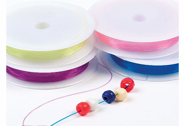 Yellow Moon Coloured Stretchy Cord - Pack of 4 reels