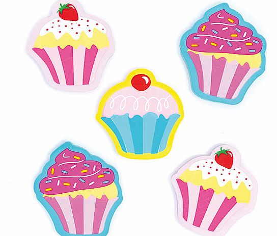 Yellow Moon Cool Cupcakes Erasers - Pack of 12