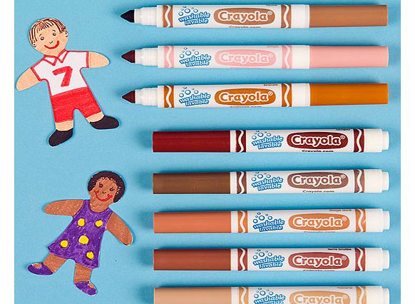 Yellow Moon Crayola multicultural marker Pens - Pack of 8
