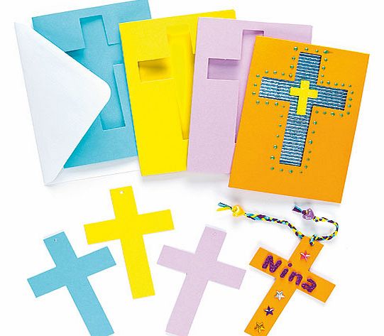 Yellow Moon Cross Bookmark Cards - Pack of 8