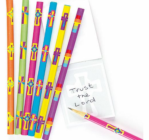 Yellow Moon Cross Pencils - Pack of 6