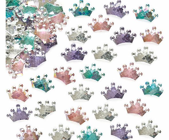 Crown Acrylic Jewels - Pack of 160