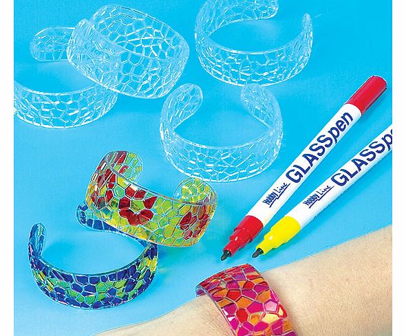 Yellow Moon Crystal Mosaic Bangles - Pack of 6