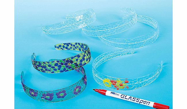 Yellow Moon Crystal Mosaic Hairbands - Pack of 4