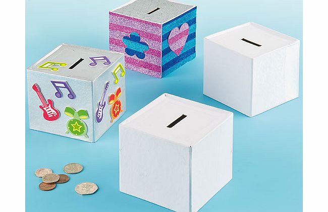 Yellow Moon Cube Money Boxes - Pack of 4