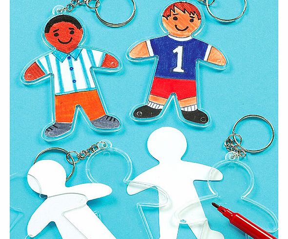 Design a Person Keyring - Pack of 6