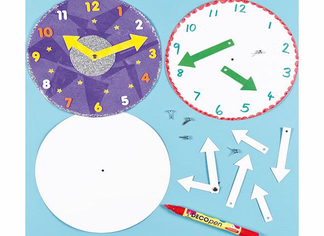 Yellow Moon Design Your Own Clocks - Pack of 6