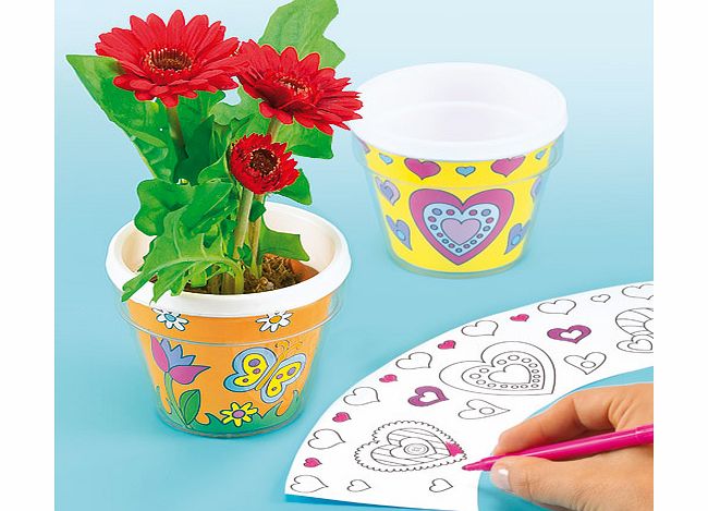 Yellow Moon Design Your Own Flower Pots - Pack of 4