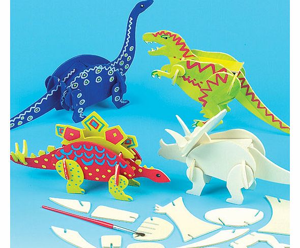 Dinosaur Woodcraft Kits - Pack of 5
