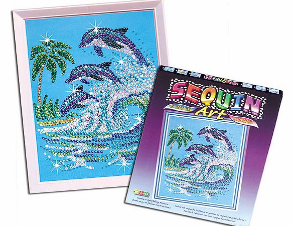 Dolphin Sequin  Bead Art - Each