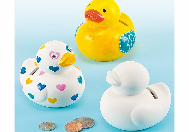 Duck Ceramic Coin Banks - Box of 4