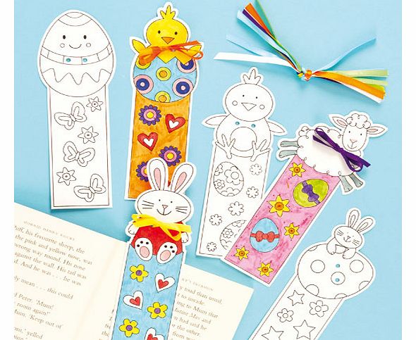 Yellow Moon Easter Colour-in Ribbon Bookmarks - Pack of 12