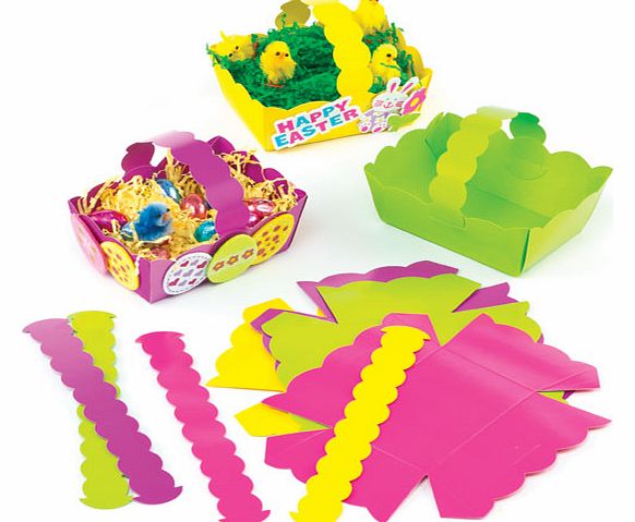 Easter Coloured Baskets - Pack of 12
