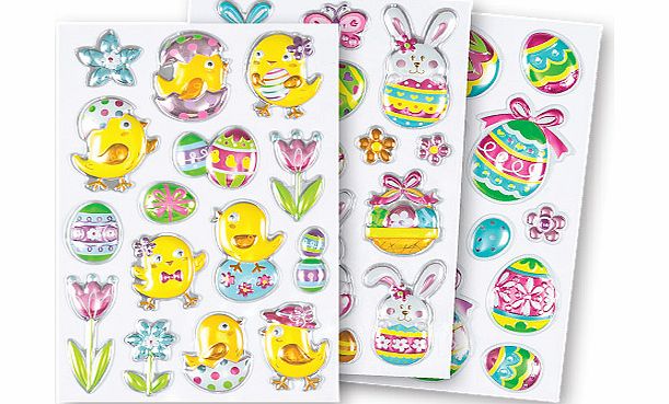 Yellow Moon Easter Pop-Up Stickers - Pack of 45