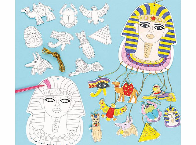Yellow Moon Egyptian Colour-in Mobiles - Pack of 4