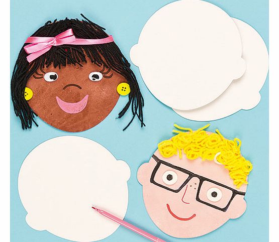 Yellow Moon Face Card Shapes - Pack of 10