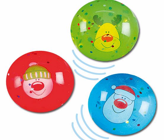 Yellow Moon Festive Friends Glitter Jet Balls - Pack of 6