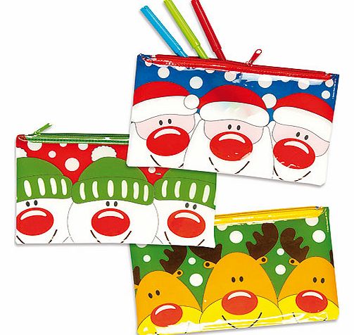 Yellow Moon Festive Friends Pencil Cases - Pack of 3