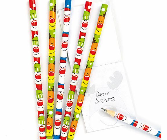 Yellow Moon Festive Friends Pencils - Pack of 6