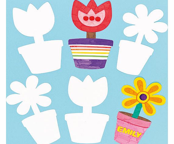 Yellow Moon Flowerpot Card Shapes - Pack of 10