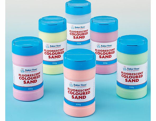 Fluorescent Coloured Sand - Pack of 6