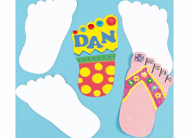 Yellow Moon Foot Card Shapes - Pack of 10