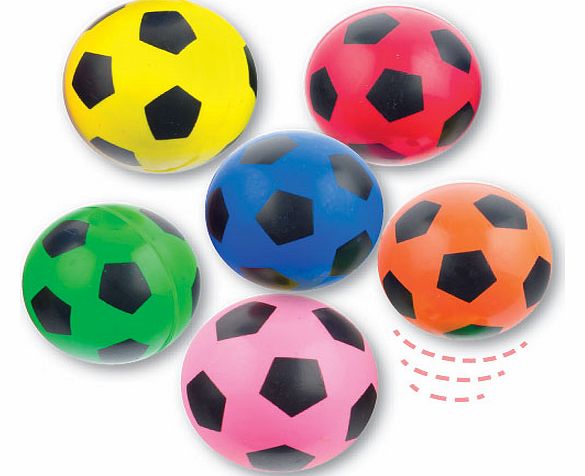Yellow Moon Football Hi Bounce Jet Balls - Pack of 6