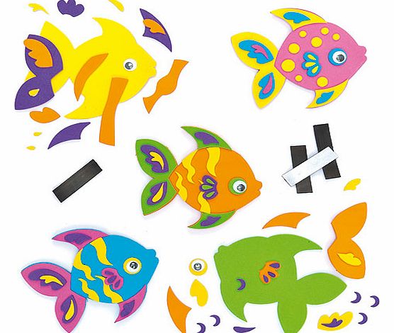 Yellow Moon Funky Fish Magnet Kits - Pack of 5