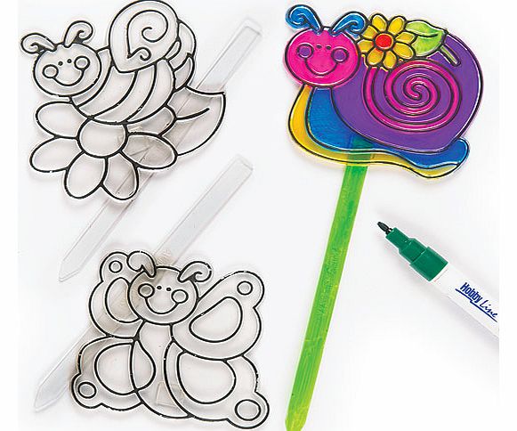 Yellow Moon Garden Suncatcher Stakes - Pack of 6