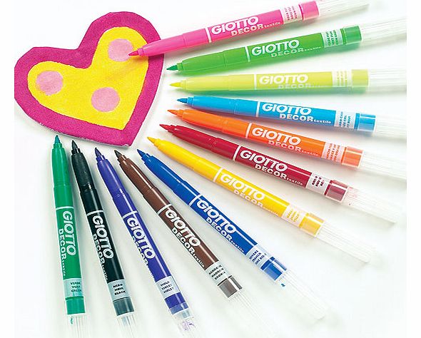 Yellow Moon Giotto Fabric Pens - Pack of 12