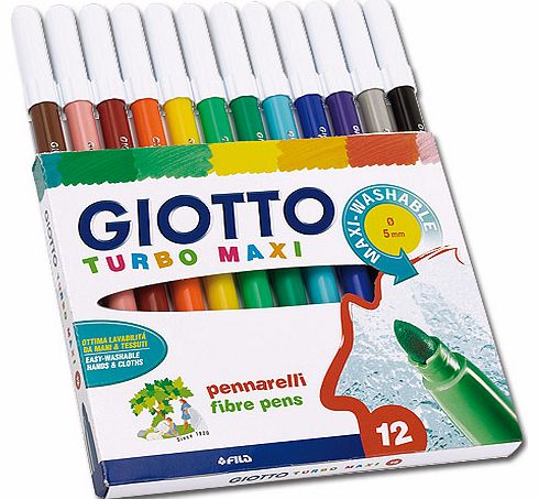 Yellow Moon Giotto Maxi Fibre Tip Pens - Tub of 48