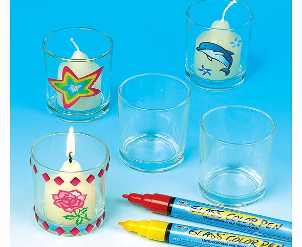 Glass Votive Candle Holders - Box of 6