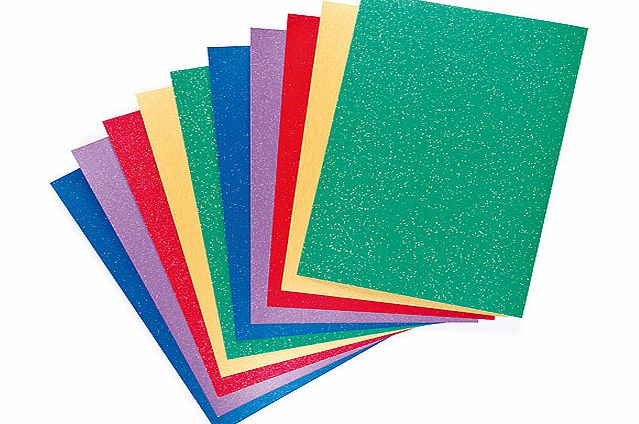 Yellow Moon Glitter Card Pack - Pack of 15