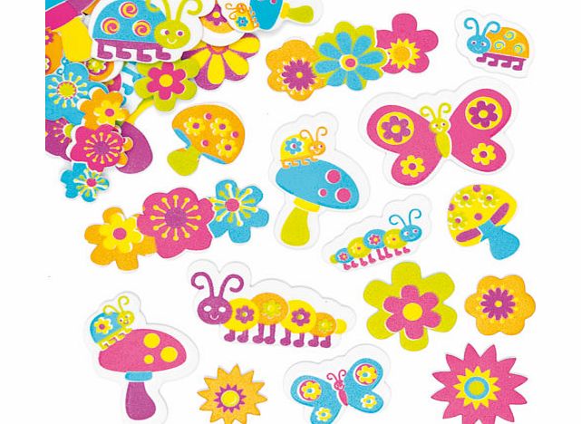 Groovy Garden Foam Stickers - Pack of 100