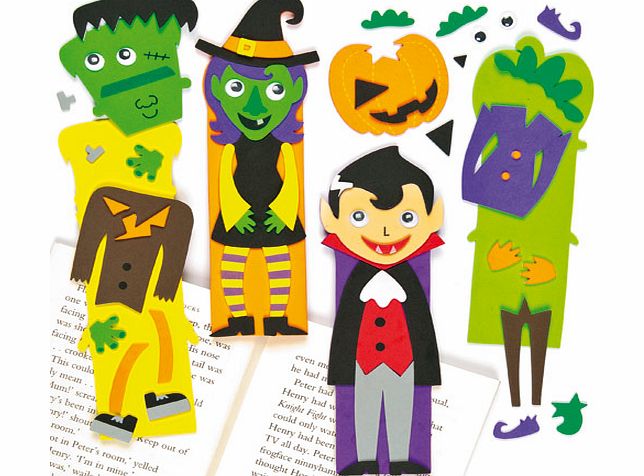 Yellow Moon Halloween Bookmark Kits - Pack of 4