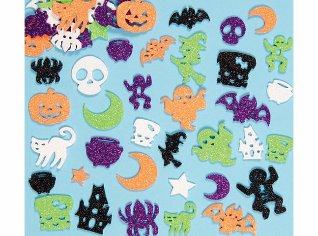 Halloween Glitter Foam Stickers - Pack of 120