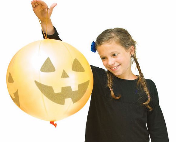 Yellow Moon Halloween Punching Balloons - Pack of 6