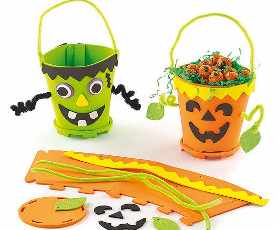 Yellow Moon Halloween Treat Pot Kits - Pack of 2