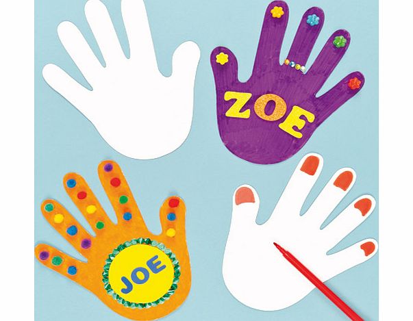 Hand Card Shapes - Pack of 10