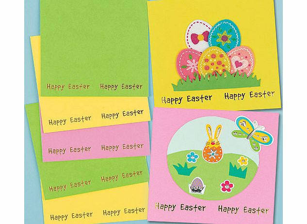 Yellow Moon Happy Easter Message Cards - Pack of 6