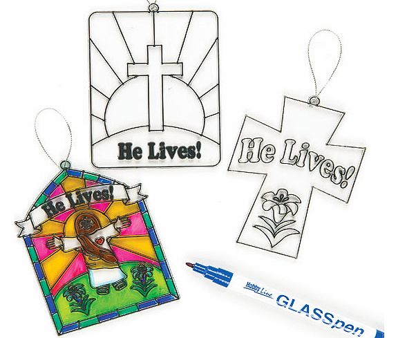 Yellow Moon He Lives Suncatchers - Pack of 6